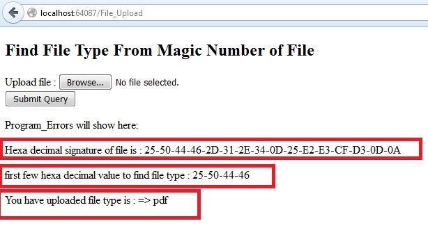 click on submit query